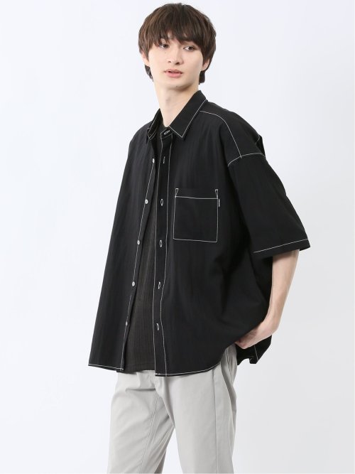タスランステッチ レギュラーカラー半袖シャツ