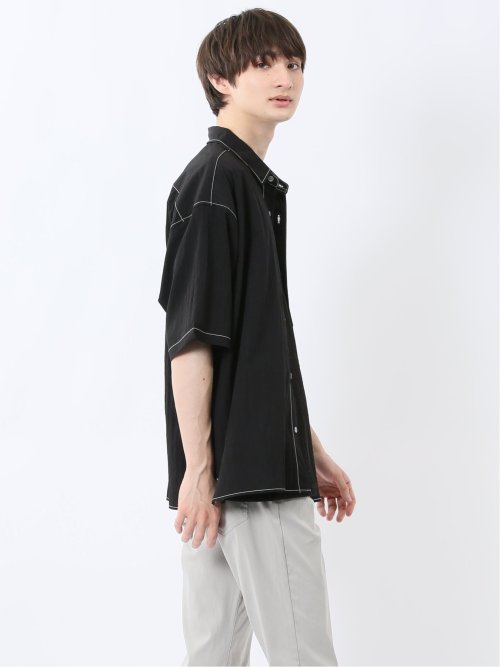 タスランステッチ レギュラーカラー半袖シャツ