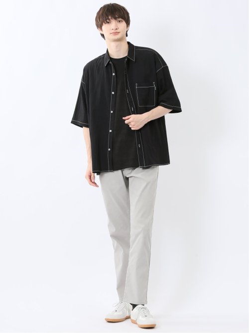 タスランステッチ レギュラーカラー半袖シャツ