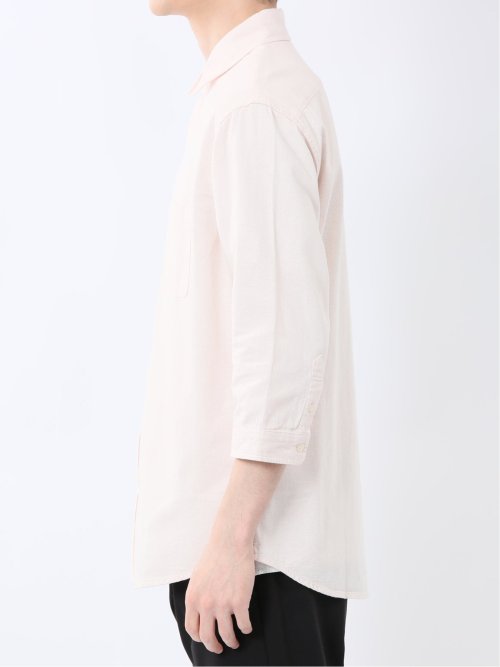 綿パナマ レギュラーカラー7分袖シャツ