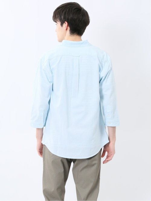 綿パナマ レギュラーカラー7分袖シャツ