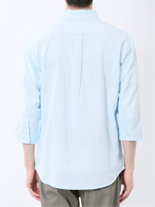 綿パナマ レギュラーカラー7分袖シャツ