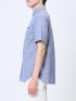 綿混シャンブレー ボタンダウン半袖シャツ