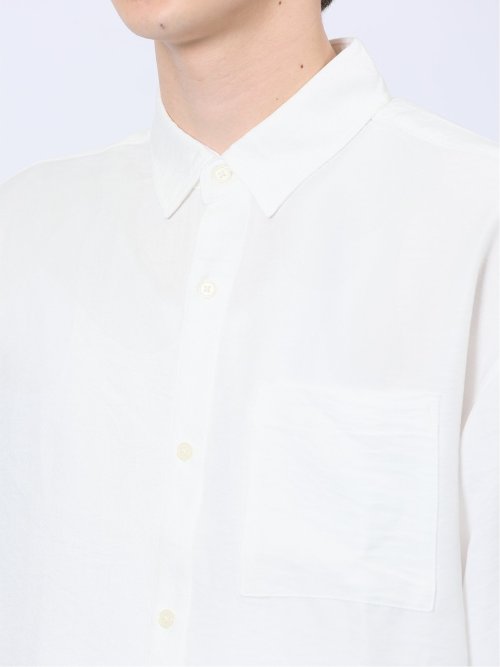 テックリネン レギュラーカラー長袖シャツ