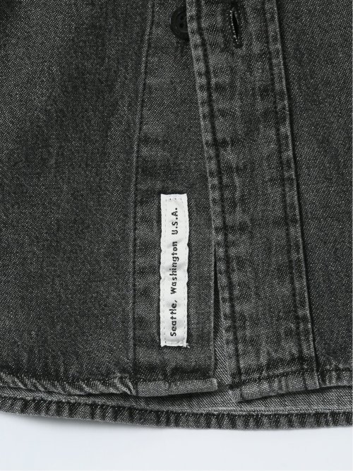 【大きいサイズ】ジェリー/GERRY 綿デニム ボタンダウン長袖シャツ