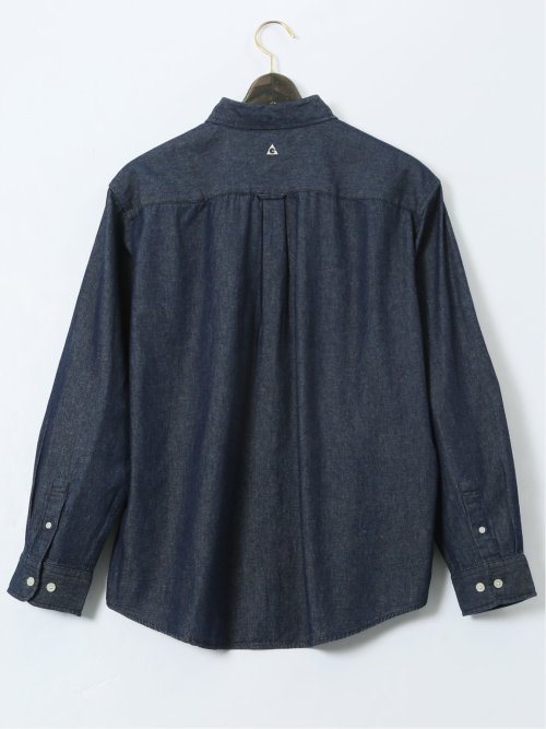 【大きいサイズ】ジェリー/GERRY 綿デニム ボタンダウン長袖シャツ