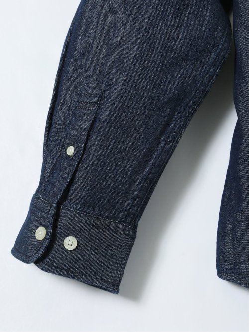 【大きいサイズ】ジェリー/GERRY 綿デニム ボタンダウン長袖シャツ