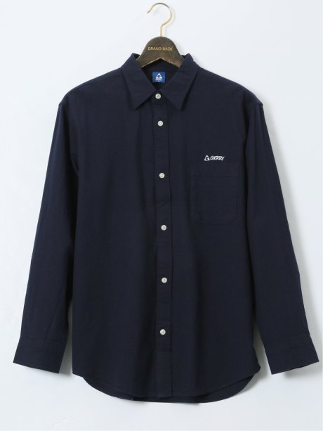 【大きいサイズ】ジェリー/GERRY 綿パナマ レギュラーカラー長袖シャツ