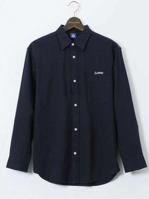 【大きいサイズ】ジェリー/GERRY 綿パナマ レギュラーカラー長袖シャツ