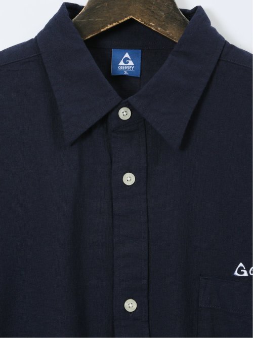 【大きいサイズ】ジェリー/GERRY 綿パナマ レギュラーカラー長袖シャツ