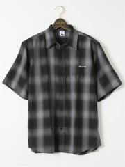 【大きいサイズ】レッドキャプガール/RED CAP GIRL オンブレチェック レギュラーカラー半袖シャツ