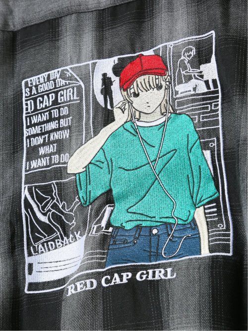 【大きいサイズ】レッドキャプガール/RED CAP GIRL オンブレチェック レギュラーカラー半袖シャツ