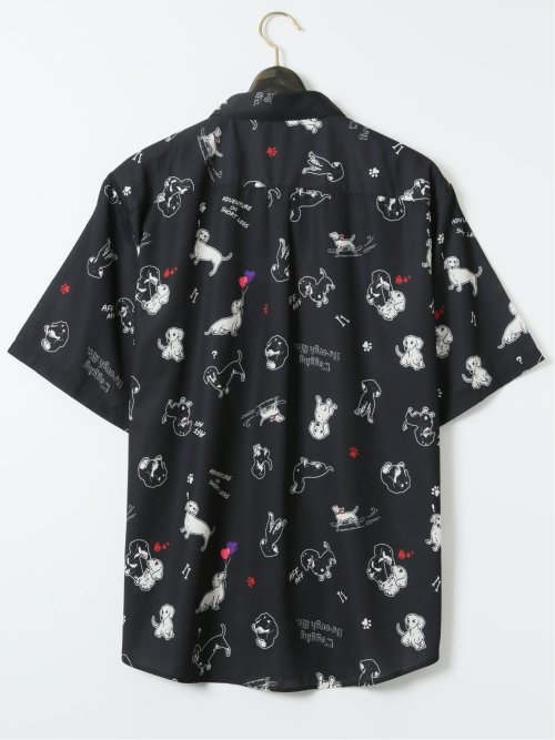 【大きいサイズ】キャンディーファンタジー/CANDY FANTASY 接触冷感 総柄 半袖シャツ