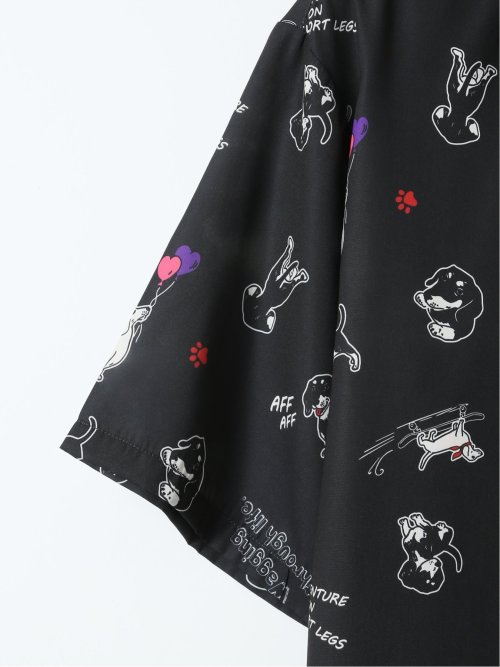 【大きいサイズ】キャンディーファンタジー/CANDY FANTASY 接触冷感 総柄 半袖シャツ