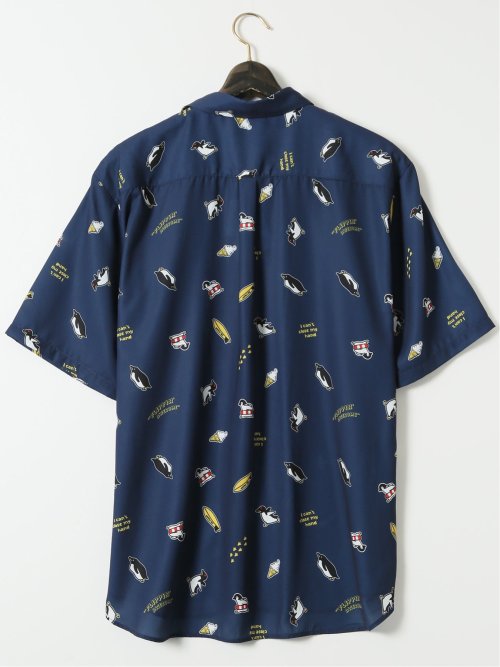 【大きいサイズ】キャンディーファンタジー/CANDY FANTASY 接触冷感 総柄 半袖 シャツ