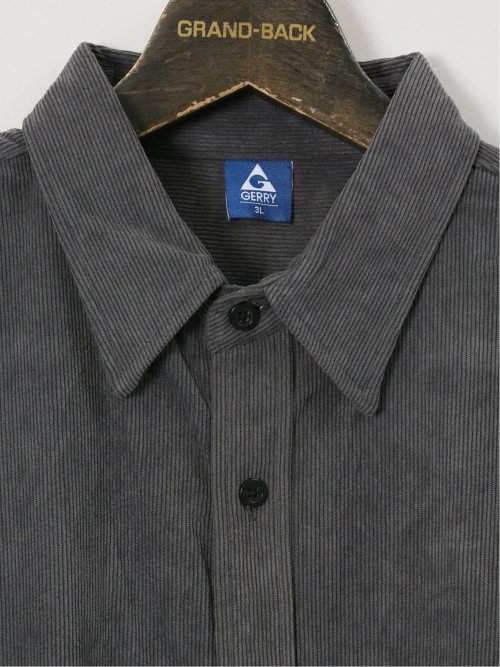 【大きいサイズ】ジェリー/GERRY コーデュロイ レギュラーカラー長袖シャツ