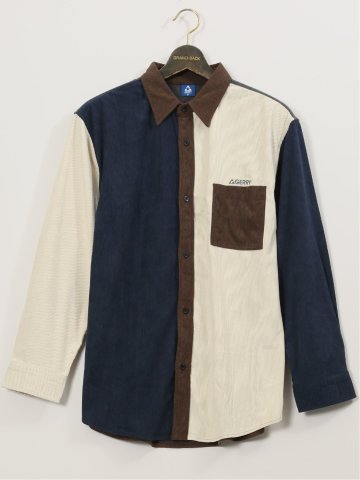 【大きいサイズ】ジェリー/GERRY コーデュロイ レギュラーカラー長袖シャツ