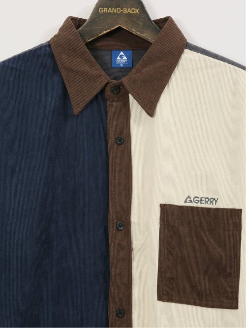 【大きいサイズ】ジェリー/GERRY コーデュロイ レギュラーカラー長袖シャツ