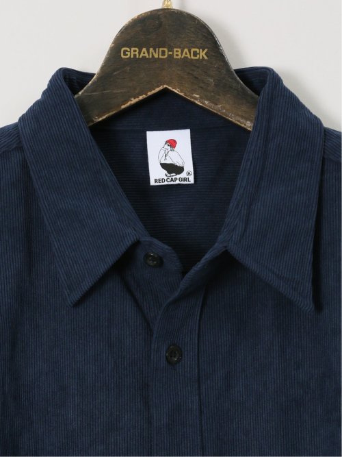 【大きいサイズ】レッドキャプガール/RED CAP GIRL コーデュロイ レギュラーカラー長袖シャツ