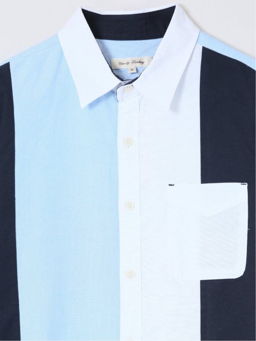 【WEB限定】綿オックス切替 レギュラーカラー長袖シャツ