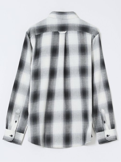 【WEB限定】オンブレーチェック レギュラーカラー長袖シャツ