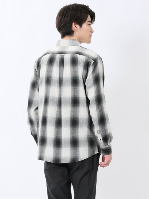 【WEB限定】オンブレーチェック レギュラーカラー長袖シャツ
