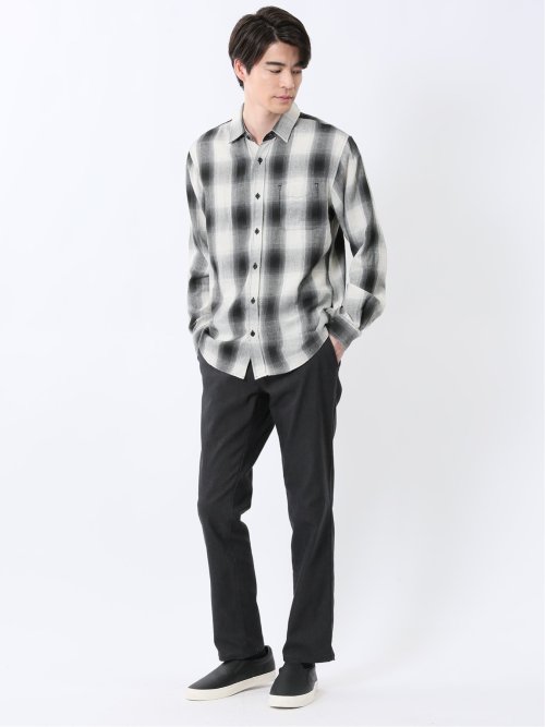 【WEB限定】オンブレーチェック レギュラーカラー長袖シャツ