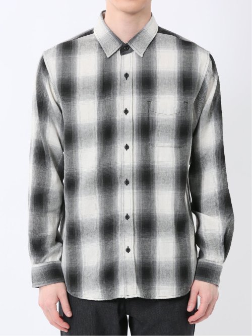 【WEB限定】オンブレーチェック レギュラーカラー長袖シャツ