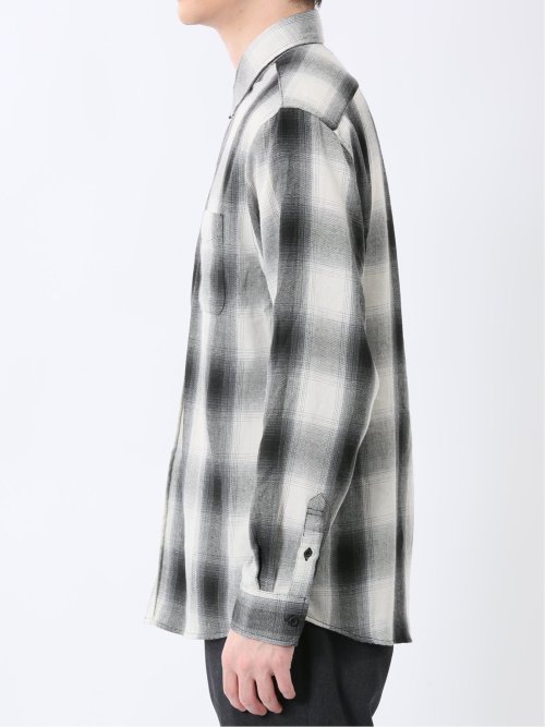 【WEB限定】オンブレーチェック レギュラーカラー長袖シャツ