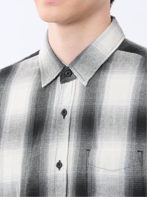 【WEB限定】オンブレーチェック レギュラーカラー長袖シャツ