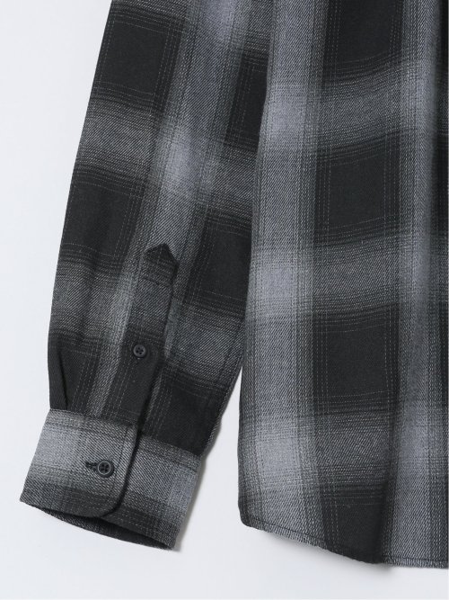 【WEB限定】オンブレーチェック レギュラーカラー長袖シャツ