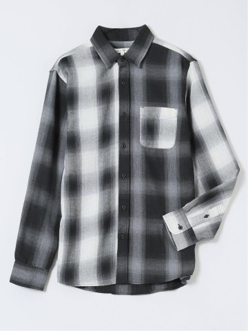 【WEB限定】オンブレーチェック レギュラーカラー長袖シャツ