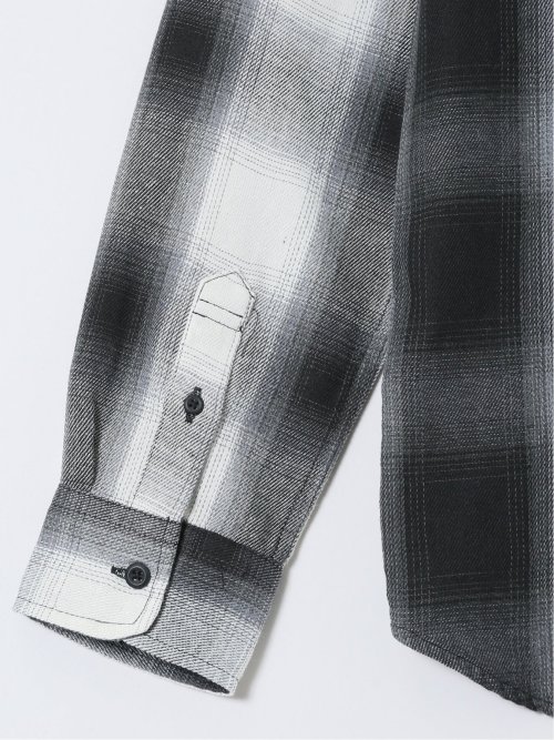 【WEB限定】オンブレーチェック レギュラーカラー長袖シャツ
