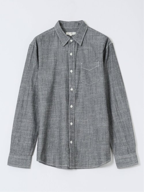 【WEB限定】綿ダンガリー レギュラーカラー長袖シャツ