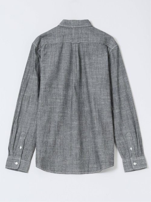 【WEB限定】綿ダンガリー レギュラーカラー長袖シャツ