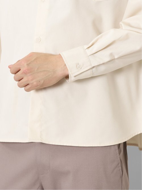 レーヨン混 ネックレス付 長袖BIGシャツ