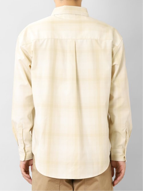 レーヨン混 チェック柄 長袖BIGシャツ