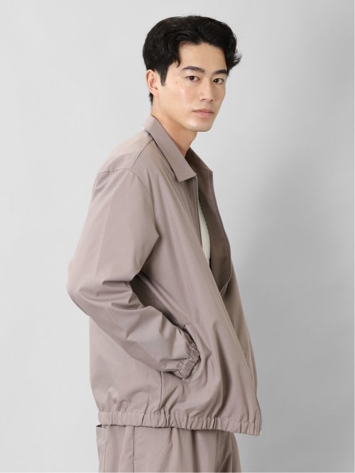 レーヨン混 ステンカラー BIGシャツアウター