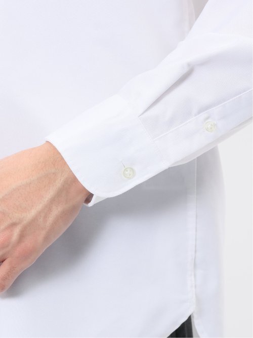 綿混オックス ボタンダウン長袖シャツ