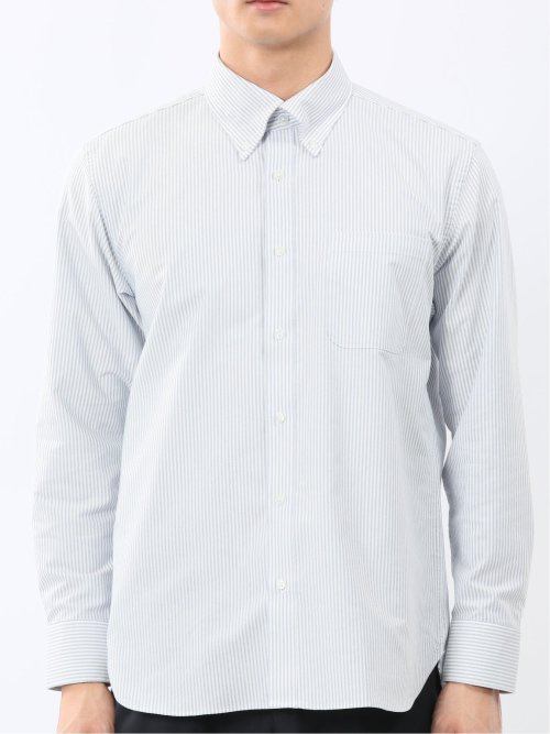 綿混オックス ボタンダウン長袖シャツ