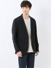 ドットエア サッカーチェック 2ボタン シャツジャケット