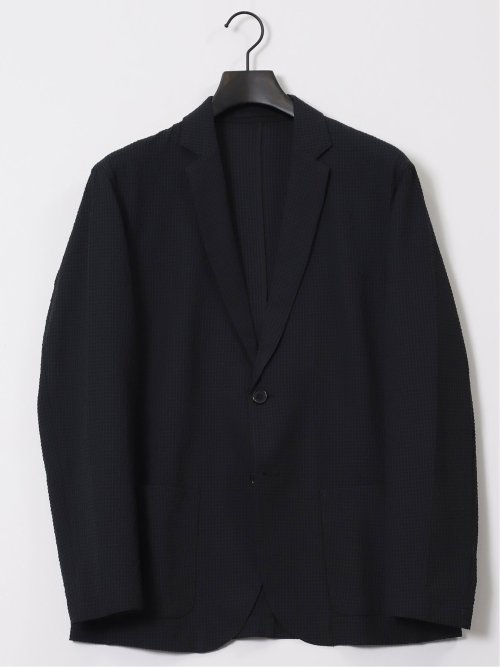 ドットエア サッカーチェック 2ボタン シャツジャケット