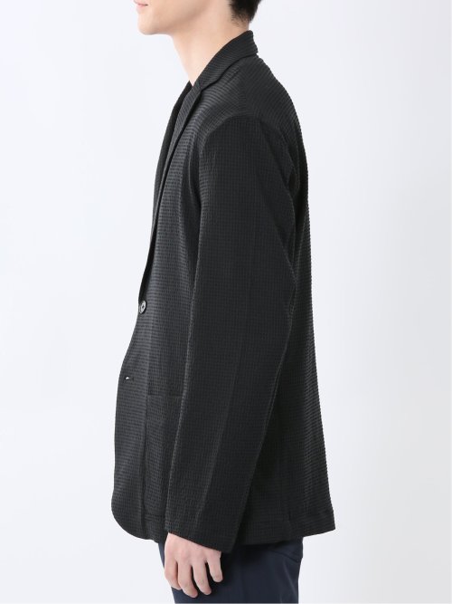 ドットエア サッカーチェック 2ボタン シャツジャケット