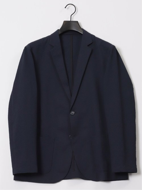 ドットエア サッカーチェック 2ボタン シャツジャケット