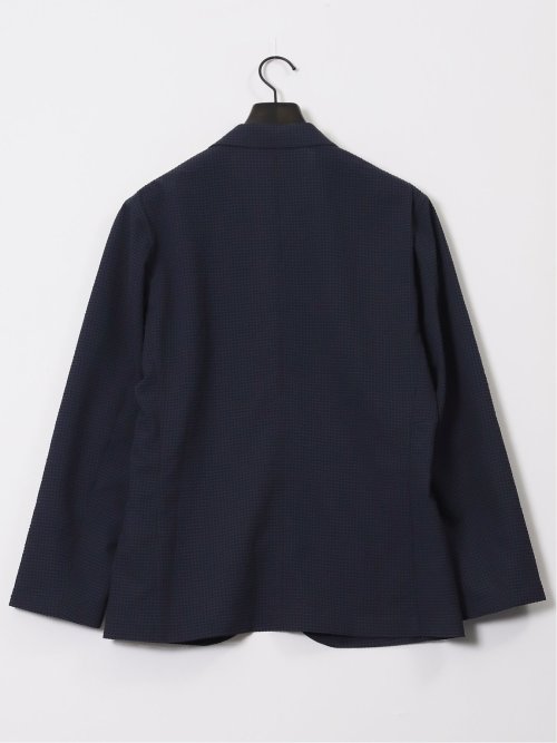 ドットエア サッカーチェック 2ボタン シャツジャケット