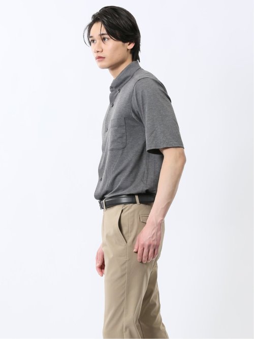 ストレッチ ボタンダウン 半袖シャツ