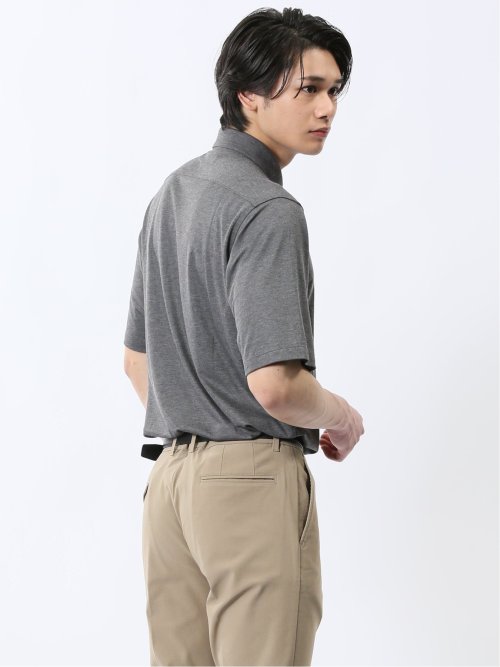 ストレッチ ボタンダウン 半袖シャツ