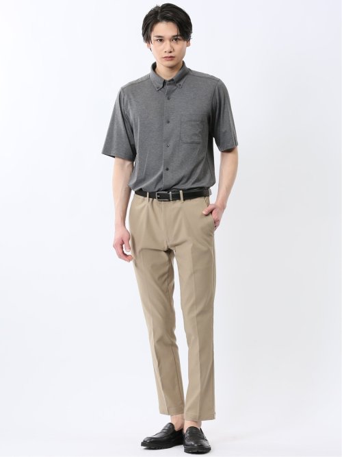ストレッチ ボタンダウン 半袖シャツ