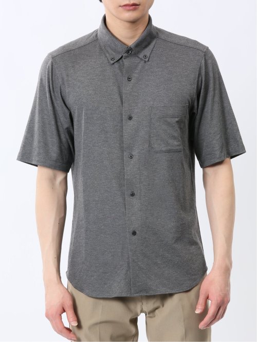 ストレッチ ボタンダウン 半袖シャツ