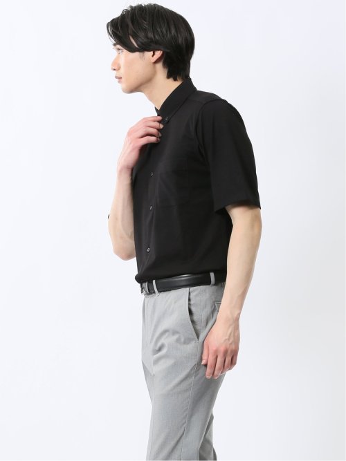 ストレッチ ボタンダウン 半袖シャツ